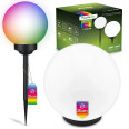 Садова декоративна RGB куля 25 см на сонячній батареї ATRIS